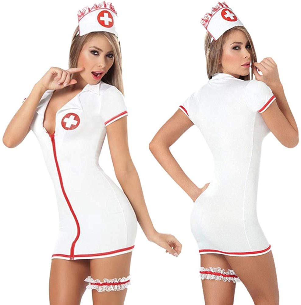 Joyhub female adult babydoll lingerie cosplay erotic wear uniform tightdress sexy women costume nurse underwear