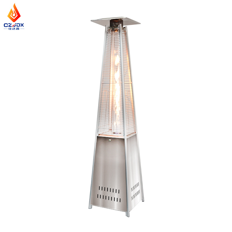 Standing Solar Pool Portable Quartz Glass Tube Outdoor Gas Patio Customizable Freestanding Pyramid Heater JDX-A-S