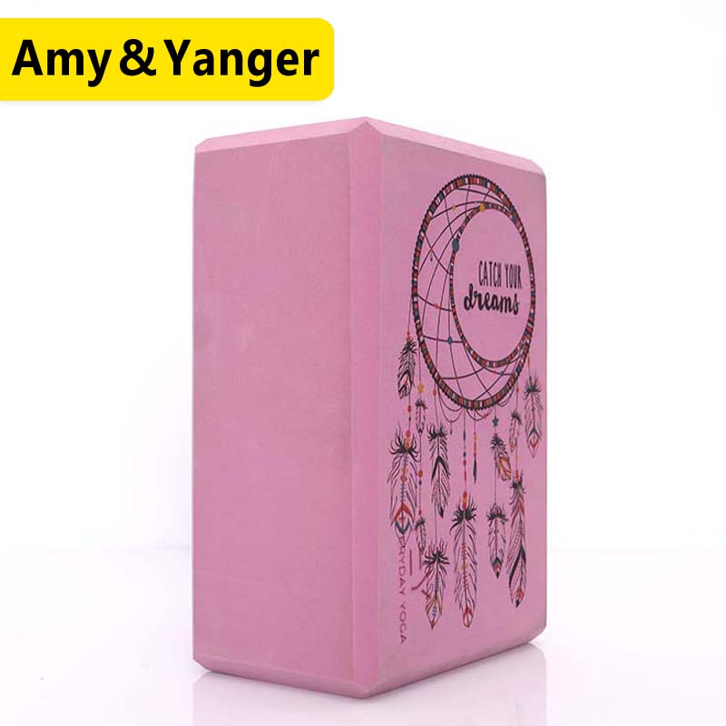 EVA foam yoga block 469inch high density durable custom printed yoga brick
