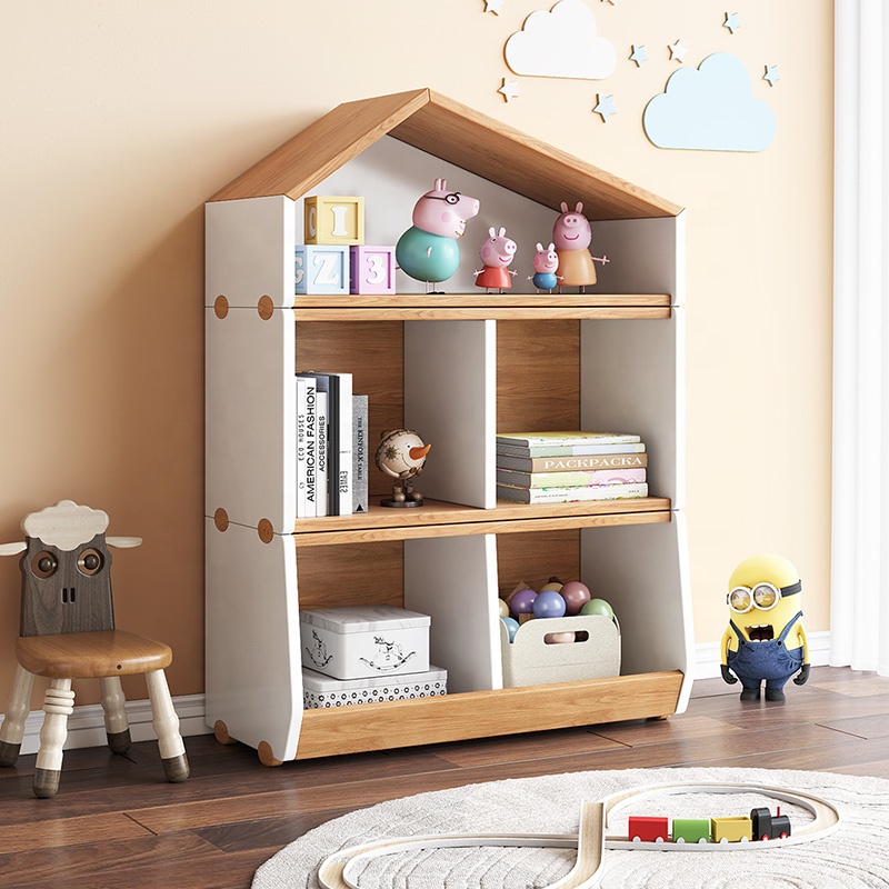 High Quality Large Storage Space Children Bedroom Storage Bookshelf Kid's Bookcase Book Storage Shelves