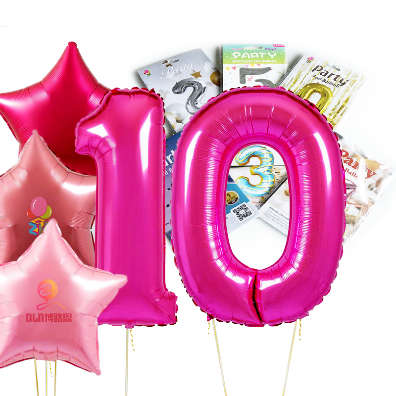 Млрд завод globos de numero 16 32 40 дюймов 0-9 с днем рождения Свадебная вечеринка украшения Количество воздушных шаров
