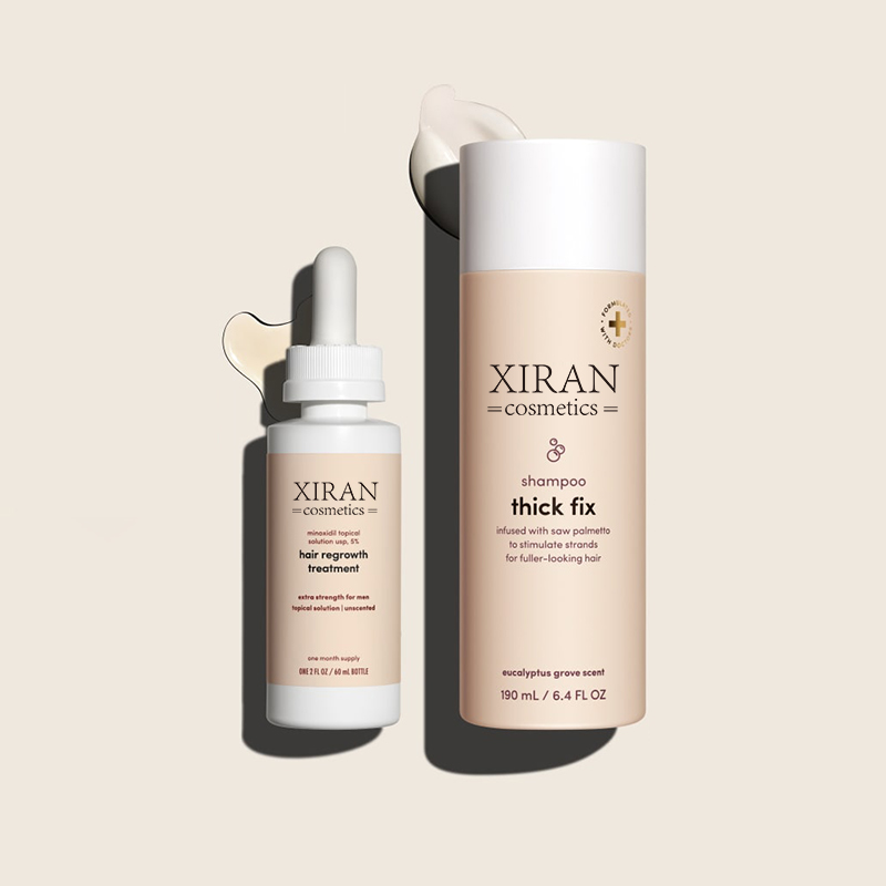 Private Label Extra Strength Topical Hair Growth for Men Hair Thickening Shampoo and Hair Growth Serum