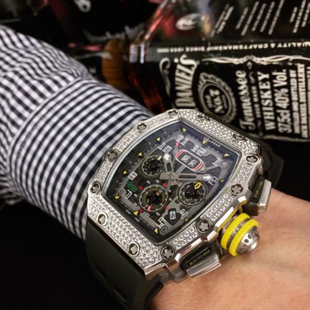 Patek audemars RM часы кв завод RM-011 V2 углеродного волокна автоматический механизм хронографа, устойчивая к царапинам сапфир High-end часы