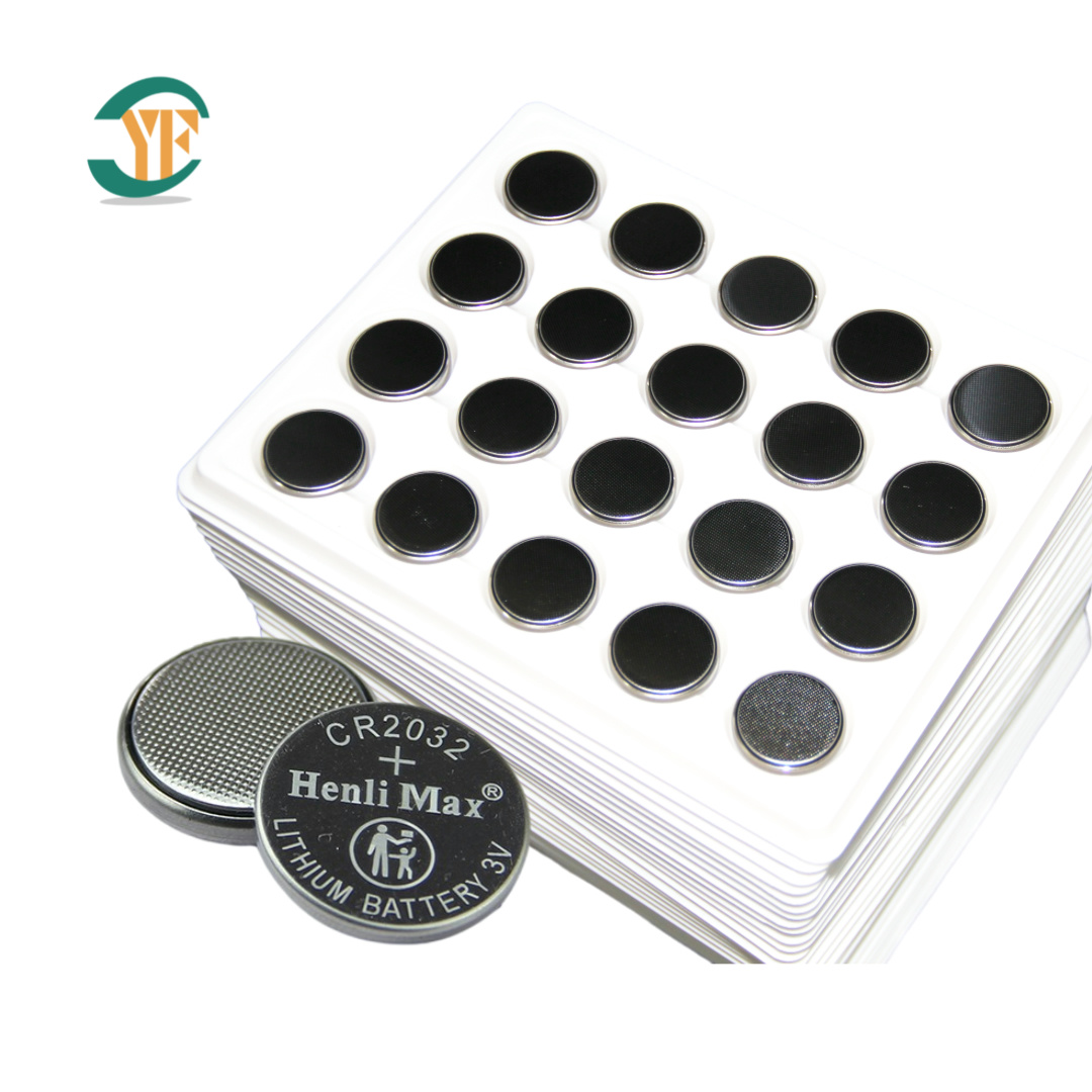 Henli Max CR2032 Coin Limno2 3.0 V 240mAh Button Lithium Battery Cr2032 Primary battery Watch batteries