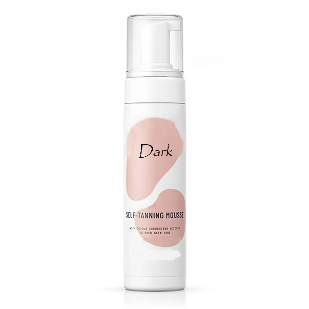 Private Label Organic Face and Body Fake Tan Foam Ultra Dark Self Tanning Mousse