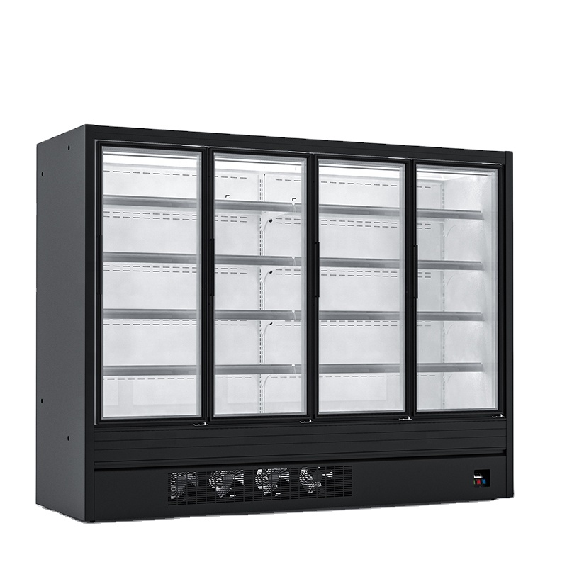 Lintee plug in 2 door supermarket display commercial freezer refrigerator and freezers refrigeration equipment