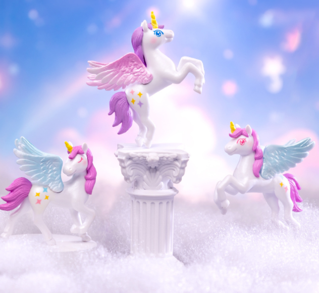 kids pvc figures toys for car home cake topper decoration doll 4 designs characters figure toy unicorn figurine plastic
