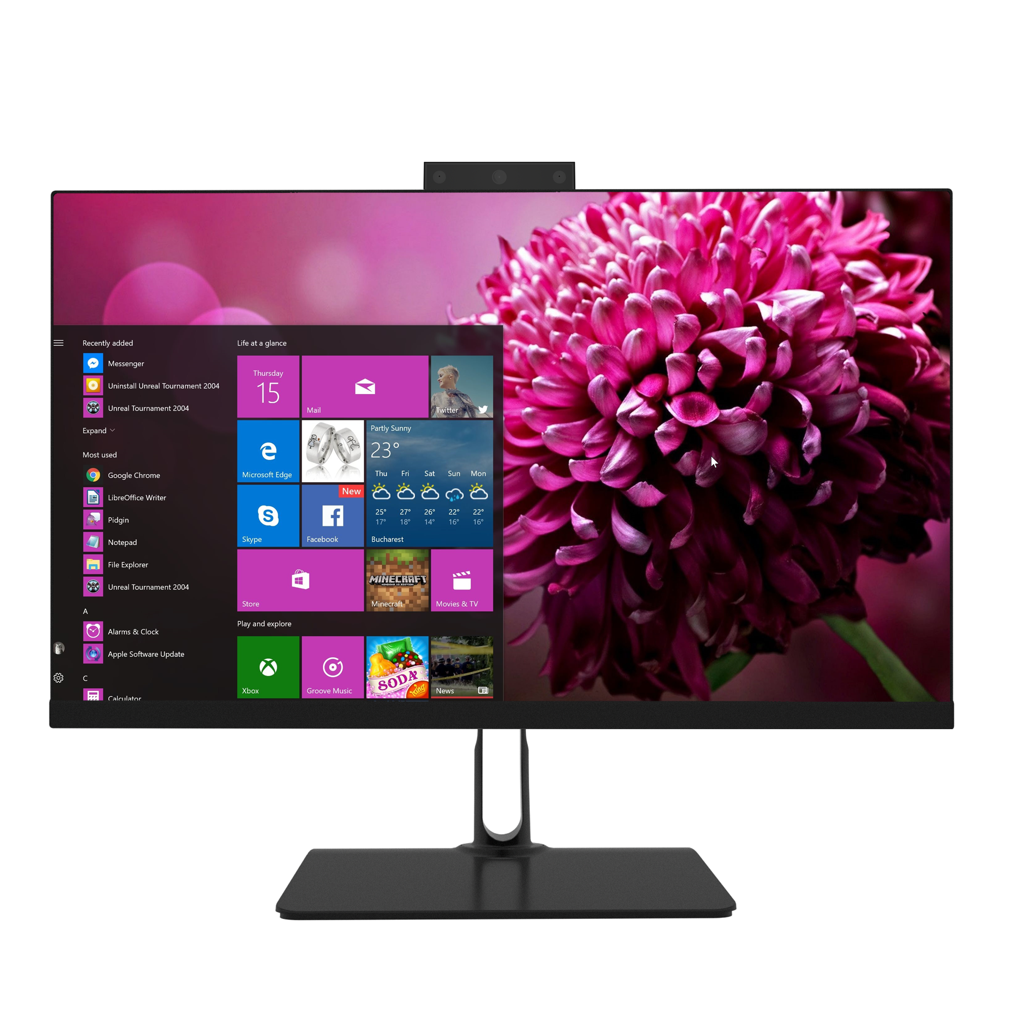 Touch PC Fingerprint Desktop Computer 8gb 32g ram wholesale Core i3/i5/i7/i9 21.5 /23.8 Inch Office All In One PC