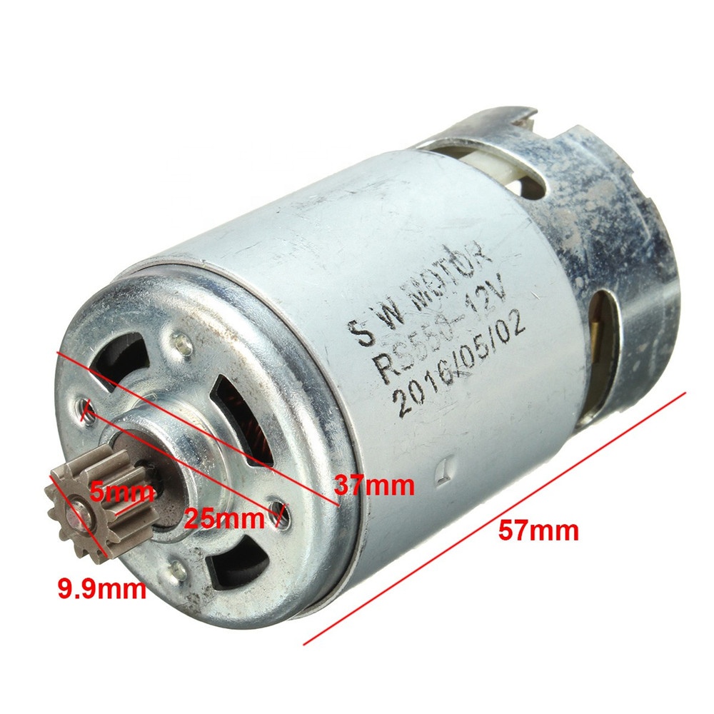 12 В перезаряжаемый сверлильный двигатель 16.8V18V21V25V литиевая дрель двигатель RS550 ручная дрель
