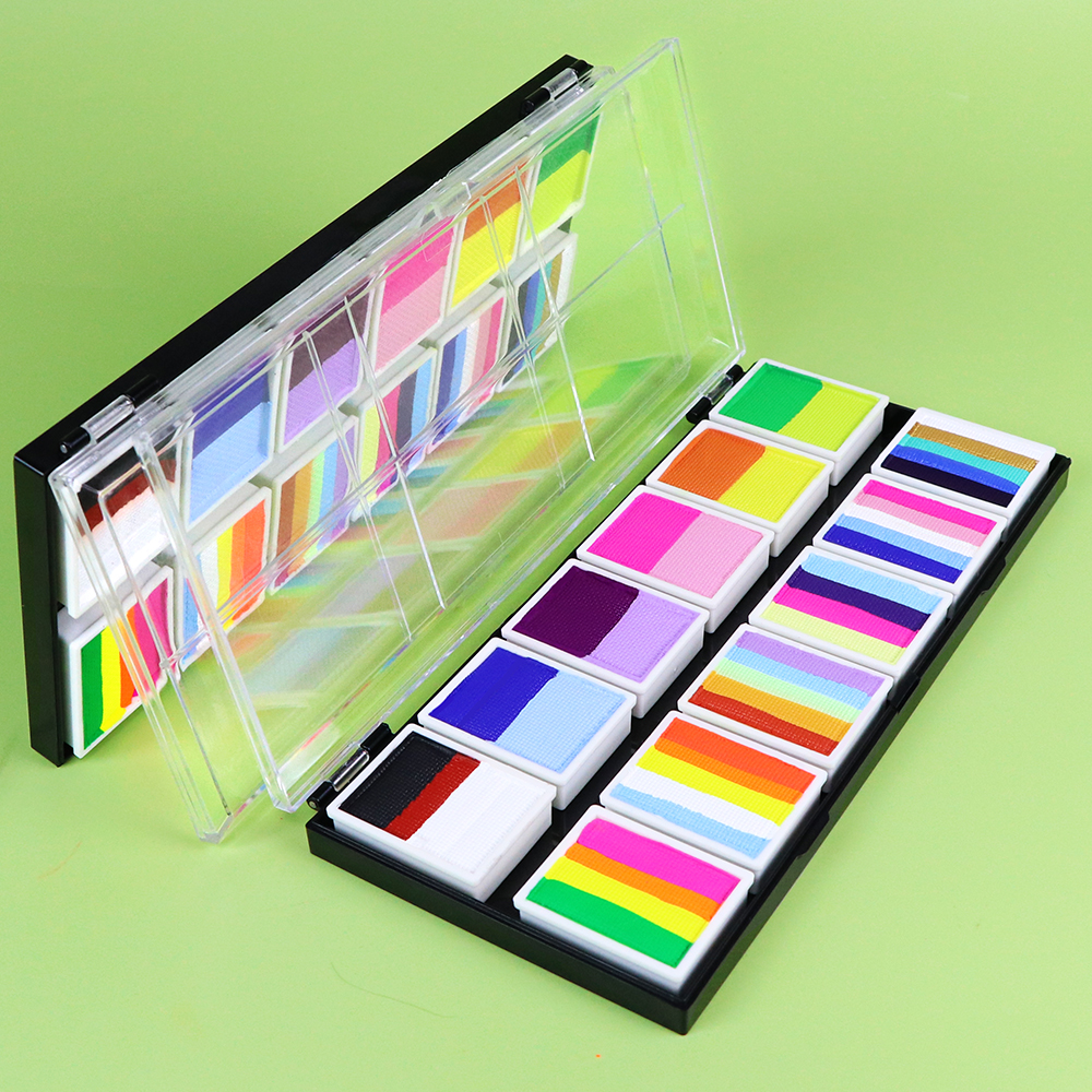 GP Rainbow Art Body Painting Supplies Facepaint Set Professional For Kid Children Painting Kit Body And Face Paint Palette
