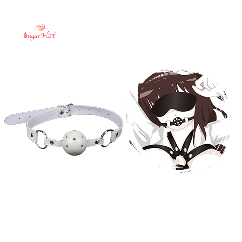 SUGARFLIRT Adult Flirting Bdsm Mouth Ball Gag Pink Straps Hollow Hard Couple Slavery Games Ball Gag Sex