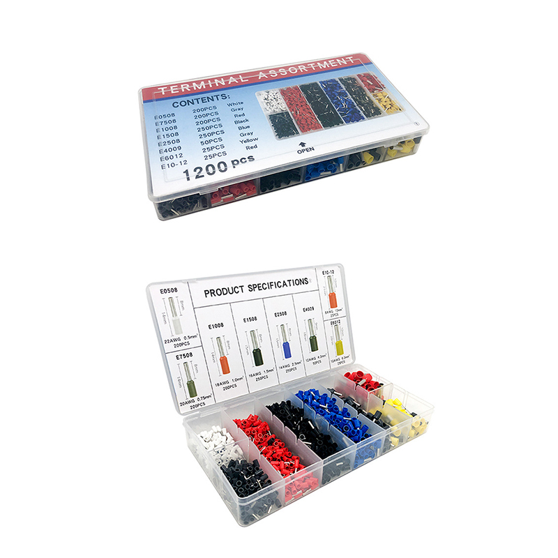 HQG HSC8 6-4 AWG23-7 провода ручной инструмент для обжима щипцы плоскогубцы с 1200 шт. утепленная клеммные колодки проводной наконечники коробка