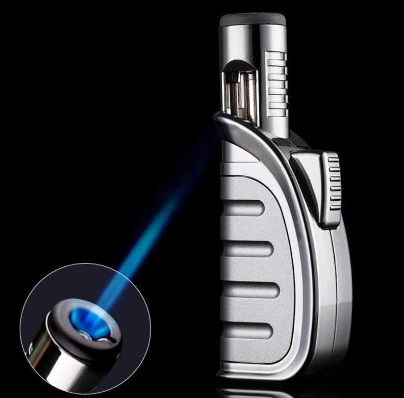 Windproof Jet Lighters Smoking Accessories Cigar Cigarette Torch Flame Butane Refillable Cigar Lighter