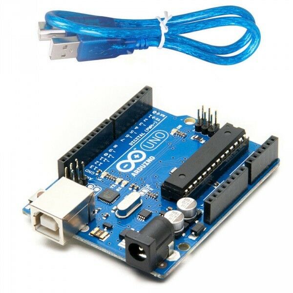 Дешевая китайская макетная плата UNO R3 ATmega328P ATMEGA16U2 для Arduino с кабелем