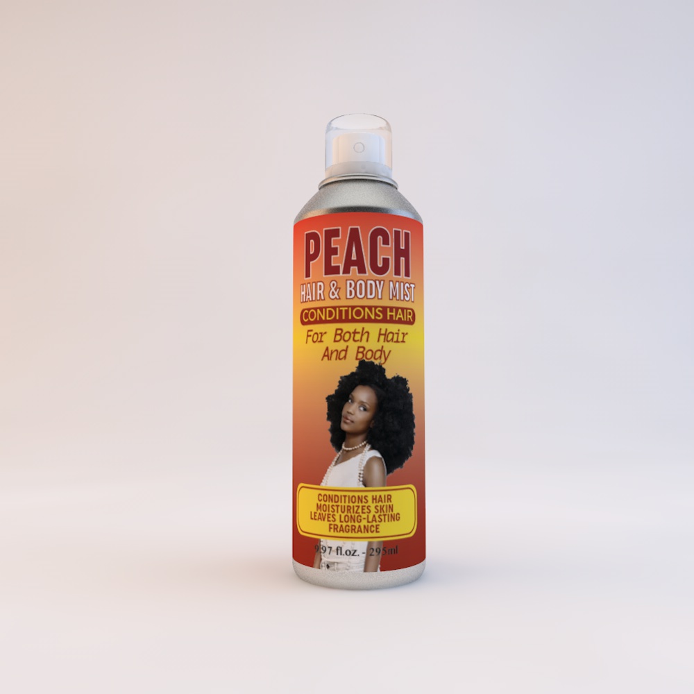 Natural Peach Hair & Body Spray Mist for African