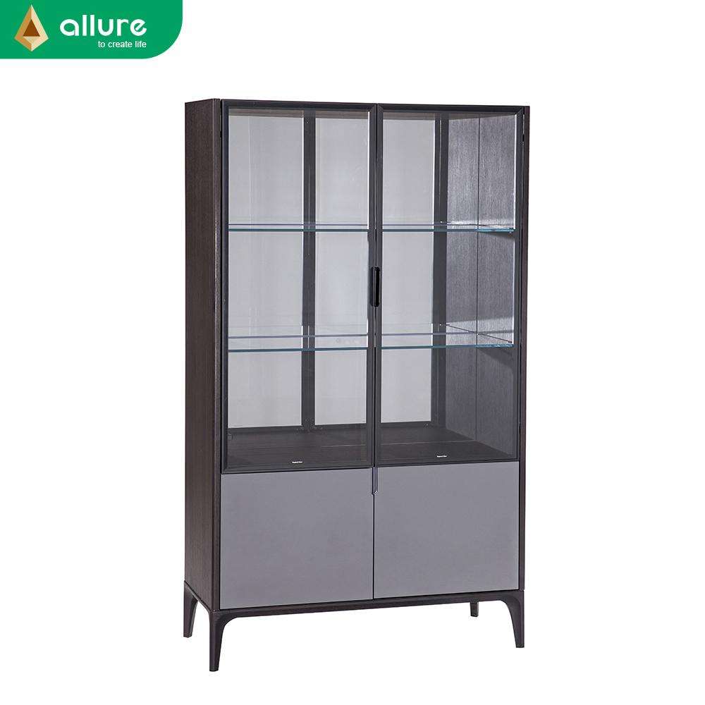 Allure Latest High End Household Living Room Wood Liquor Wall Bar Liquor Wine Cabinet Home Furniture