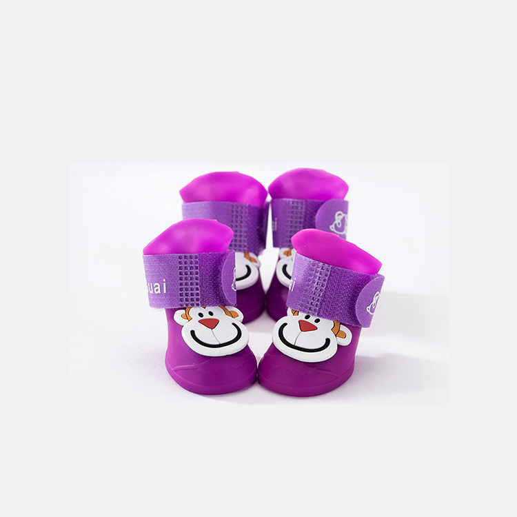 Pet dog rain shoes jelly rain shoes Teddy dog shoes non slippery soft sole foot