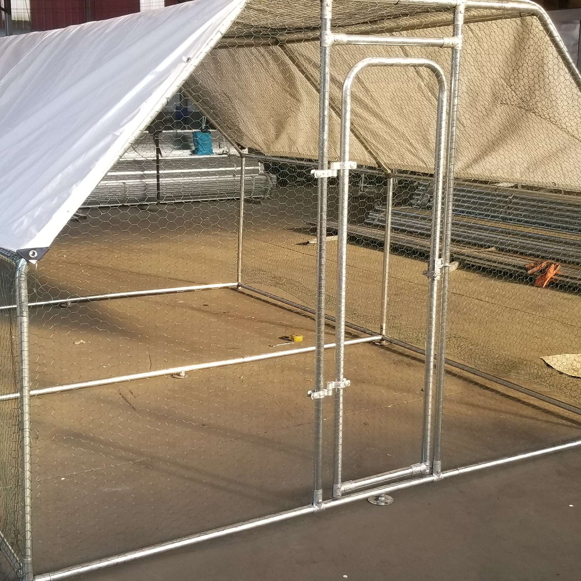 Металл DIY Walk-in курятник/курятник с фиолетовым водонепроницаемым покрытием 10x6,5 футов