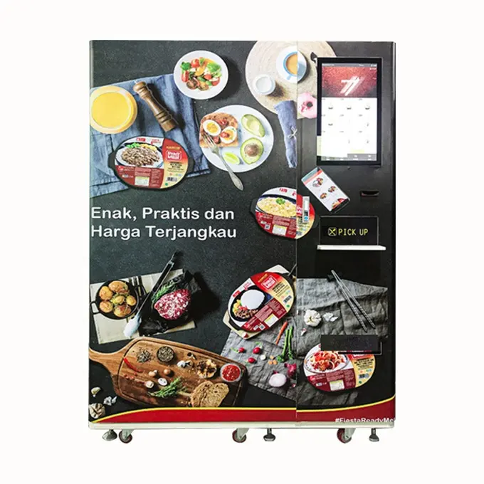 Mobile Customized Sticker Vegetables and Meat Bento Bean Espresso Avatar Vending Machine
