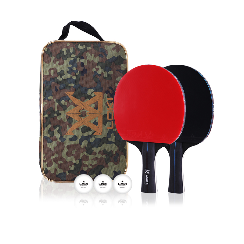 LOKI SW301 manufacturer high qulity low MOQ professional table tennis paddles penhold with 3 star ping pong balls