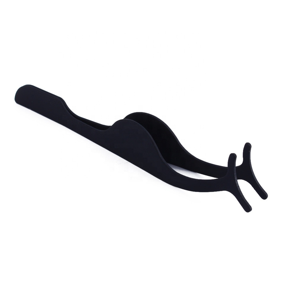 Wholesale best selling makeup black Stainless steel false eyelash tweezer eyelash applicator tweezer