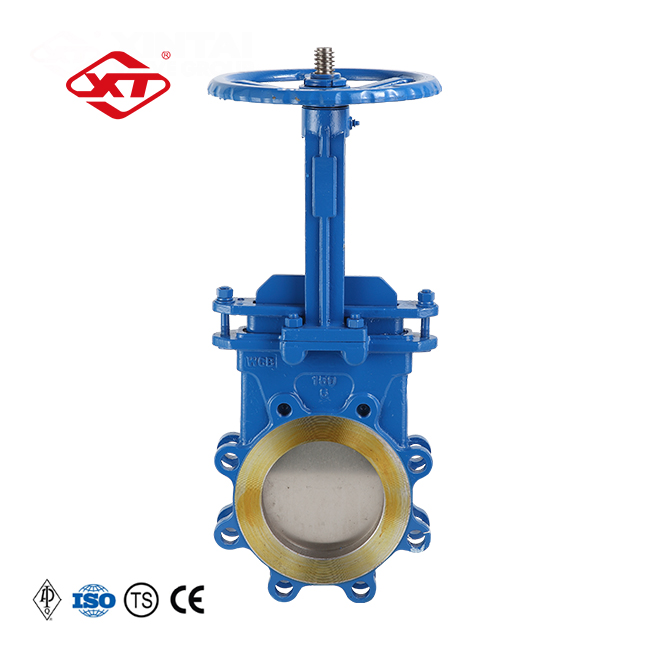 Cast steel knife gate valve PZ73H-150LB 6inch API standard CE certification