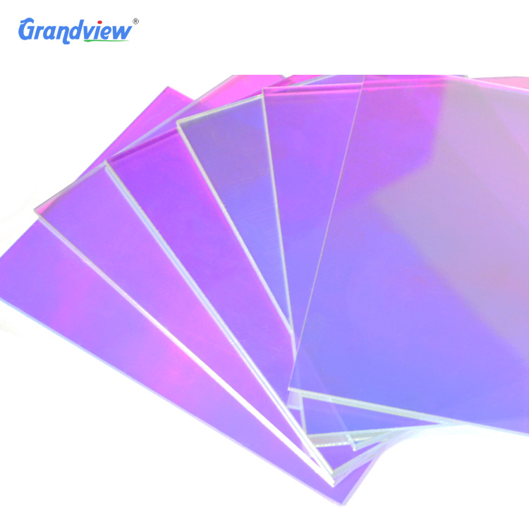 Фабрика Grandview, 3 мм, голографический акриловый лист с радужными блестками