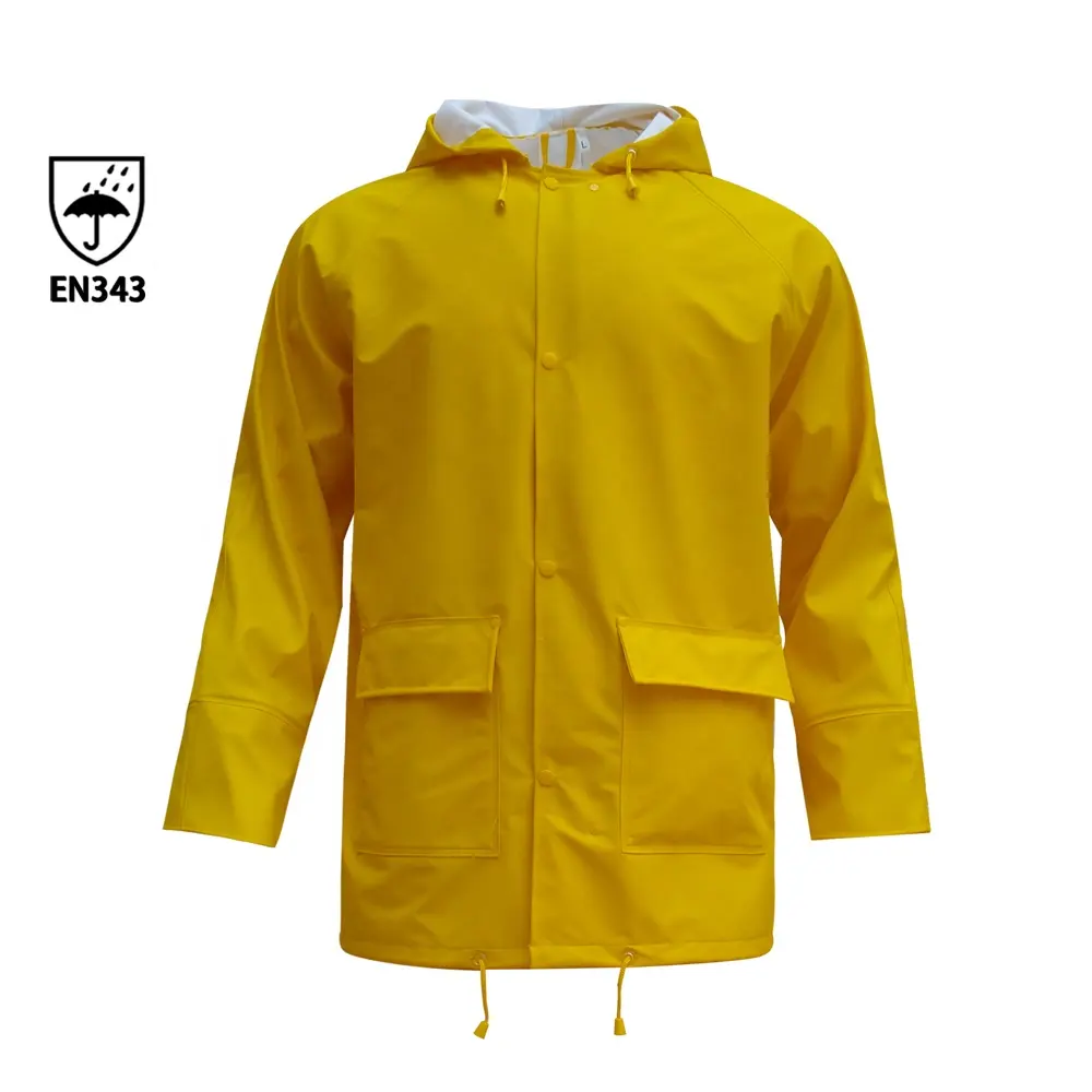 Men's rainwear waterproof work black jacket suit raincoat