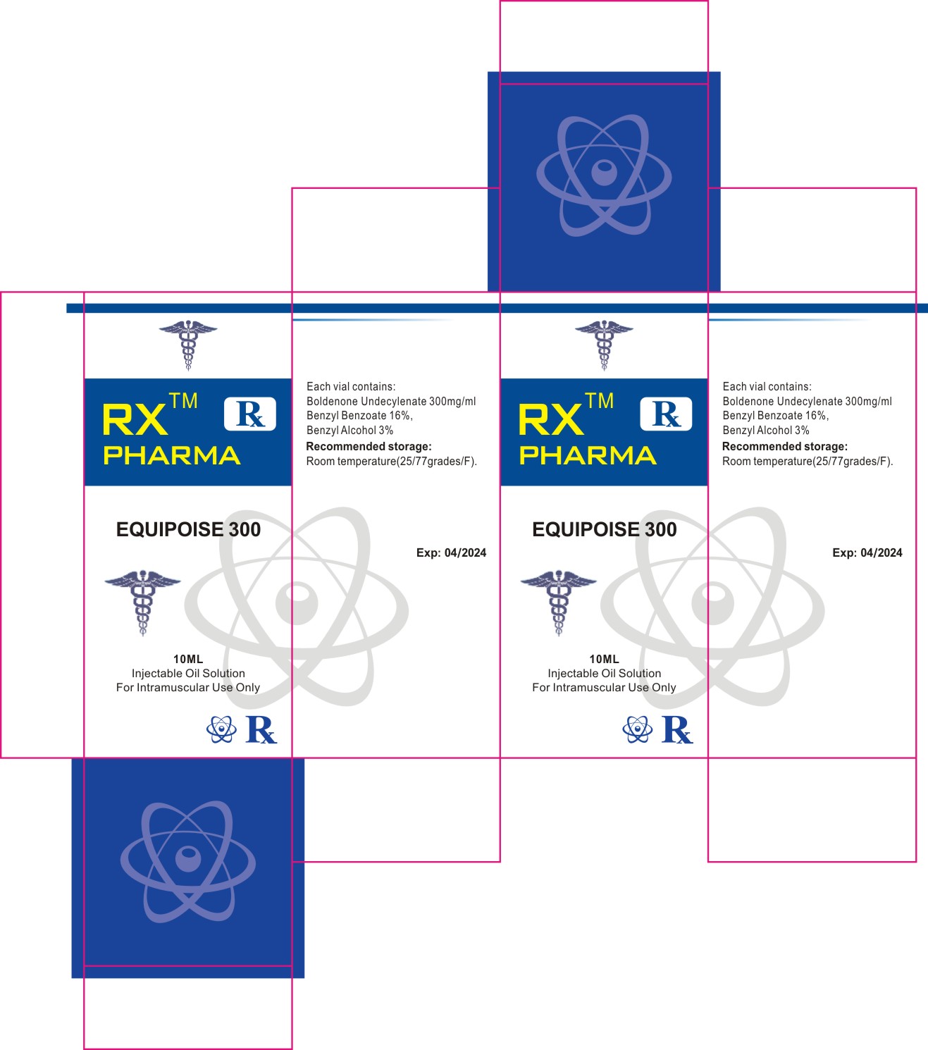 EQ300 коробки для 10 мл инъекций флакона
