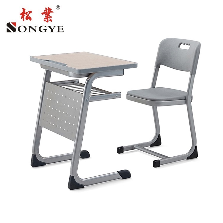 Wooden College Table and Chair Student Modern Classroom Furniture Set Library Furniture