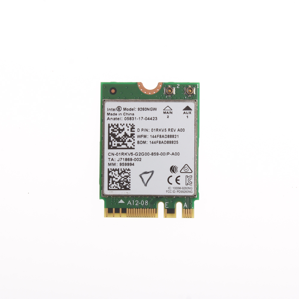 Беспроводная сетевая карта 9260NGW 1RKV5 01RKV5, Подлинная Двухдиапазонная Bluetooth-карта Intel Wirelessl 5,0 9260NGW