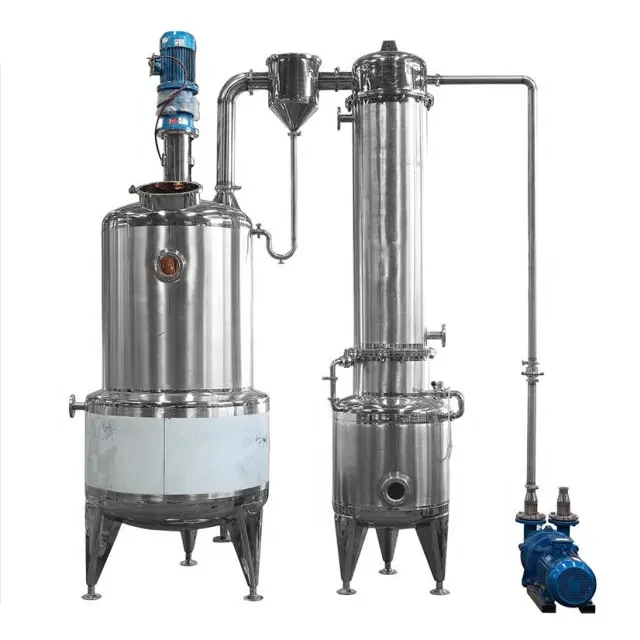 Stainless Steel Titanium Vacuum Wiped Thin Rising Falling Film Crystalizer Milk Industrial Single Double Multi Effect Evaporator