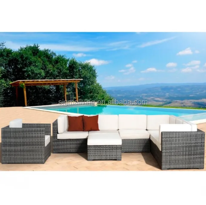 Simple design outdoor furniture L type sofa modular sofa set