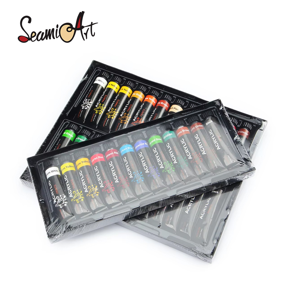 acrylique 12ml colour tube acrylic colors paints set 12 Colors Quick Drying Water Soluble acrylic paints