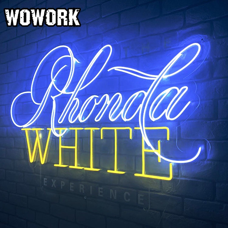 2020 WOWORK новый пользовательский DIY led RGB кремния неоновые светодиодные полосы света с магазином» с возможностью нанесения собственного логотипа из плексигласа, бэк
