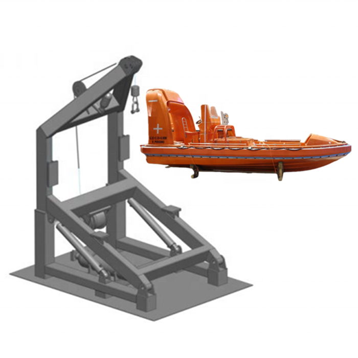 Однорычажный Складной подъемный кран подъемник для высокоскоростных FRC 3-15P аварийных быстроспасательных лодок бортовой подвесной двигатель