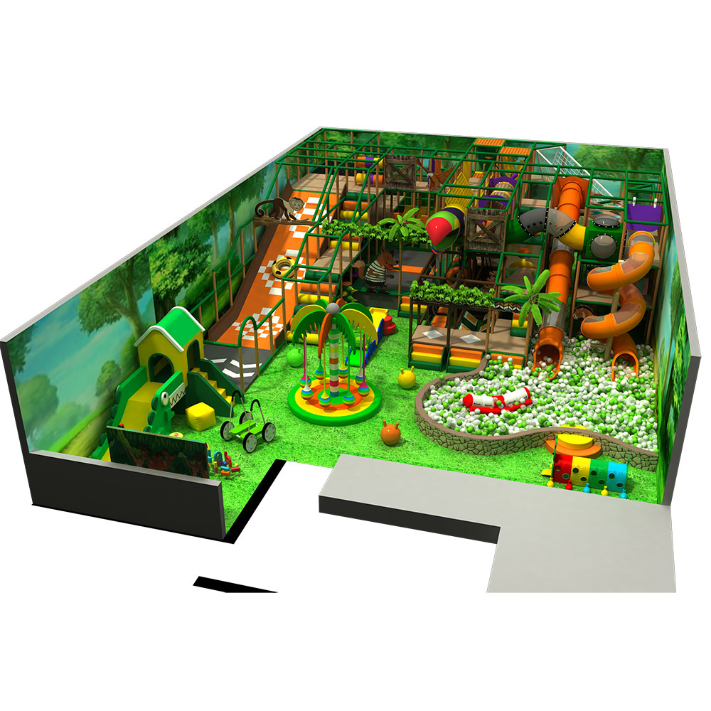Pokiddo Customized Indoor Playground Equipment Monkey Bird Forest Theme Children's Amusement Park on Sale