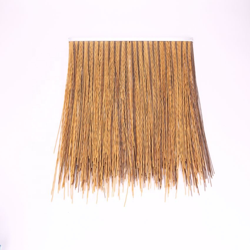 Factory Artificial Palm Shingle Roof Leaf Water Reed Thatching Roofingfiber Makuti Synthetic Carpet Thatch