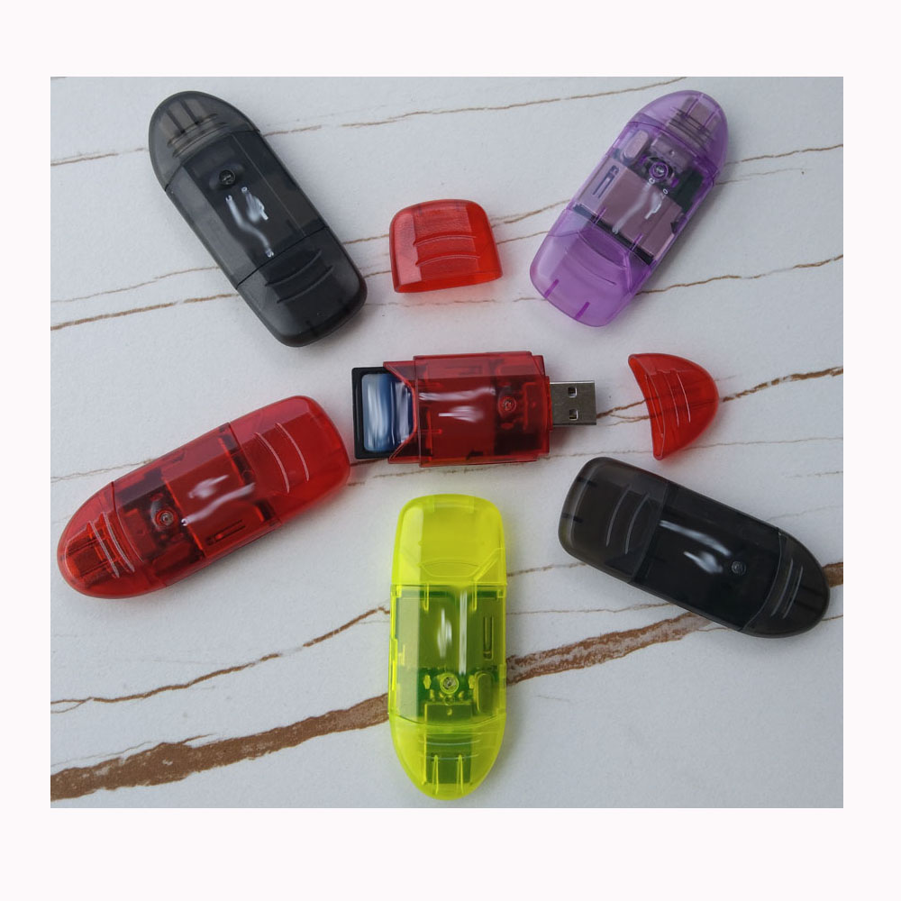 Дешевый пластиковый USB-кардридер для ПК, компьютера, ноутбука по низкой цене