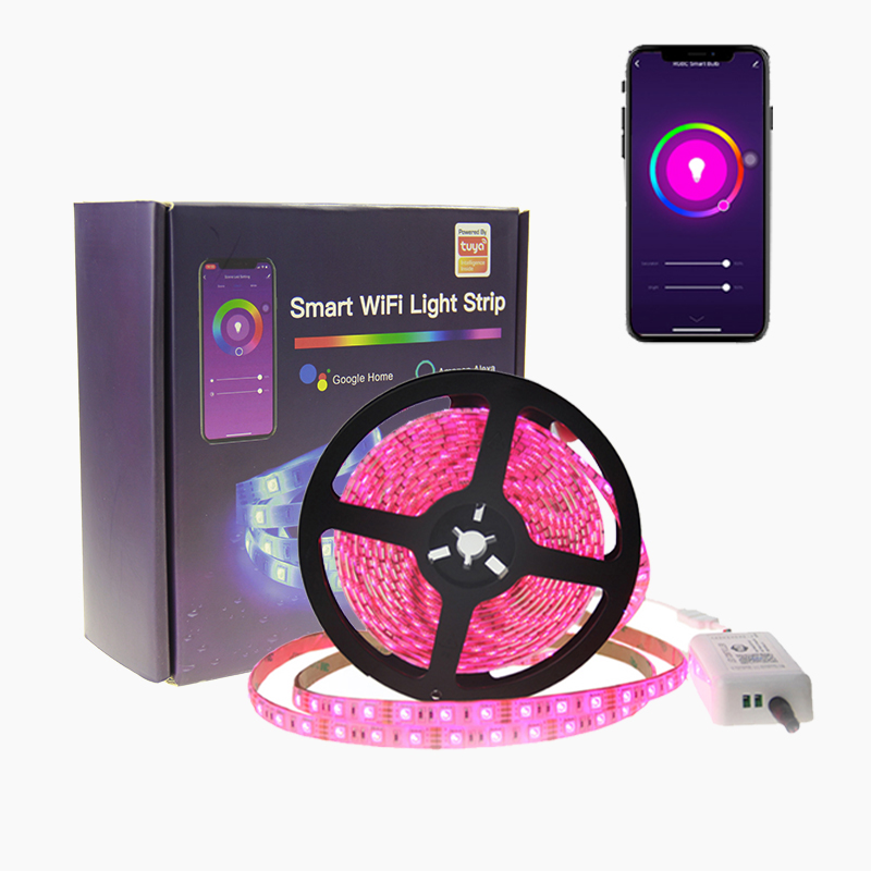Светодиодная лента 12v Открытый водонепроницаемый пульт с меняющимися rgb цветами, 5 м 5050 Wi-Fi) Светодиодная лента с usb-питанием