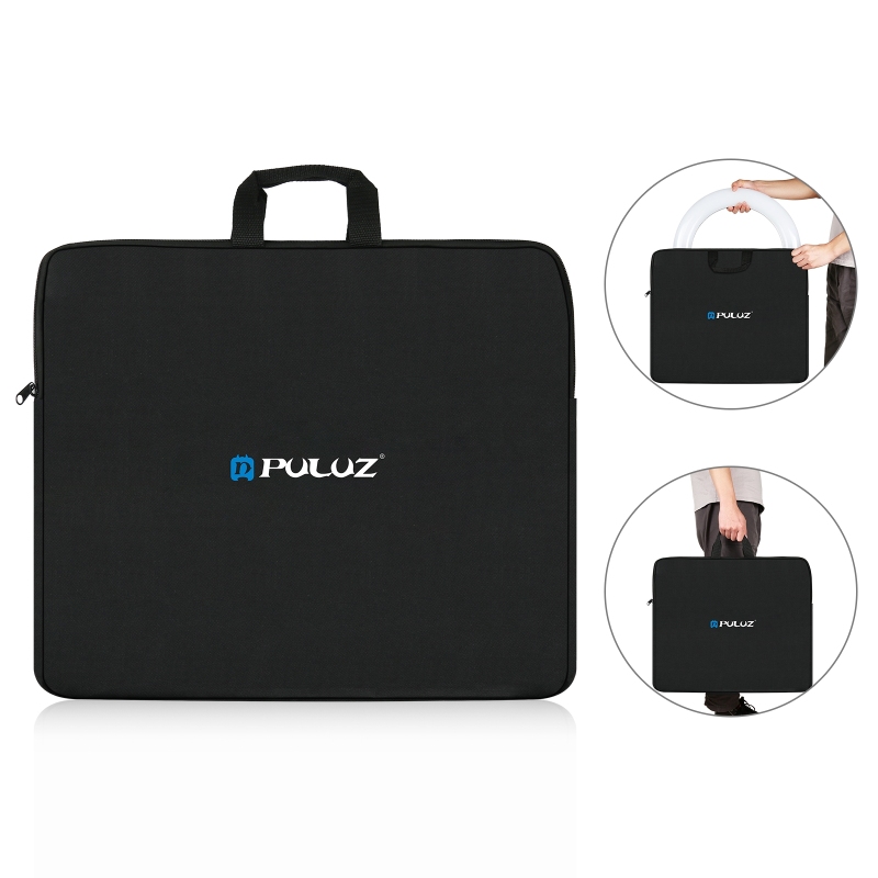 Online Shopping Customized PULUZ 46cm Ring LED Lights Portable Zipper Storage Bag Carry Handbags Size: 48cm x 55cm