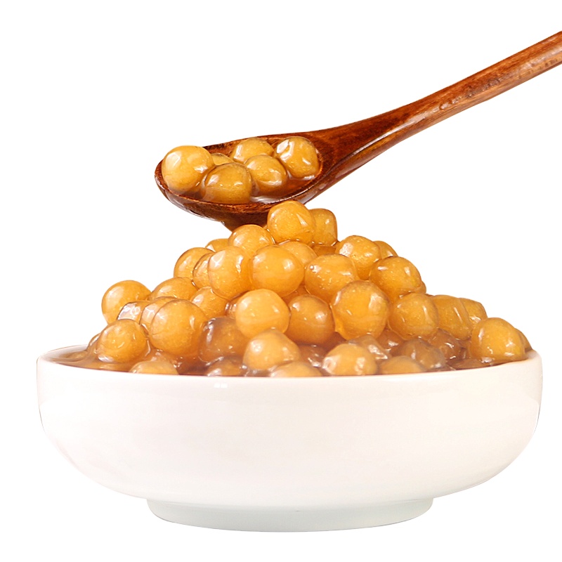 Doking factory supply wholesale smooth and soft healthy delicious Quick-cooking yellow gold tapioca pearls for bubble milk tea