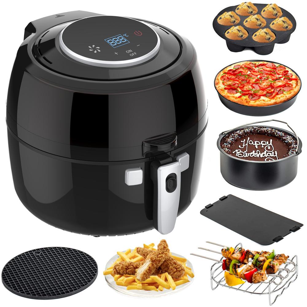 Anbo 5.2L 1400W двойные танки столешница из нержавеющей стали электрическая воздушная фритюрница без масла низкий жир воздуха фритюрница