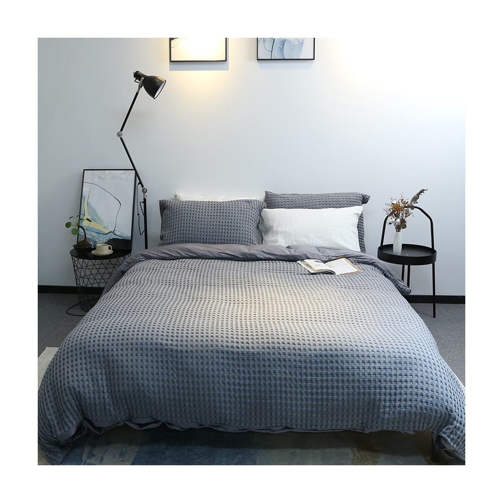New Arrival Latest Design Waffle duvet cover bedding bamboo cotton duvet cover set