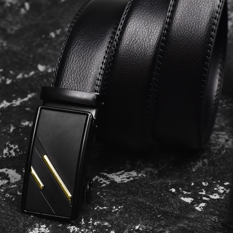 Belts & Accessories 2019 new men's leather belt automatic buckle fashion business formalPlastic Belts