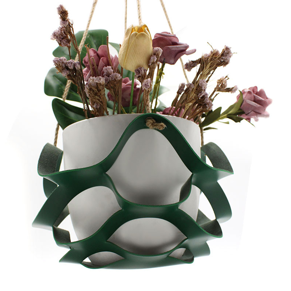 AMZON Plant Hammock Hanging Artificial Flower Pots & Planters Plants Planter Pot Holder Indoor Home Decor