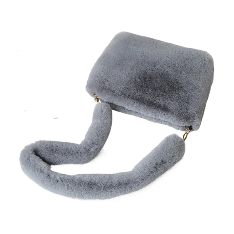 2021 faux fur fashion big bag for women with soft touching hot sale