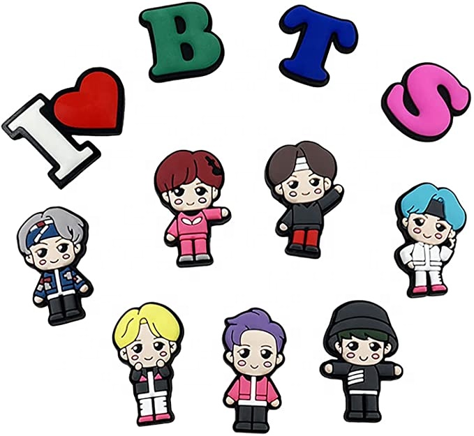 K pop корейские подвески для обуви из ПВХ BT21 i m Подвески seom kpop crpc
