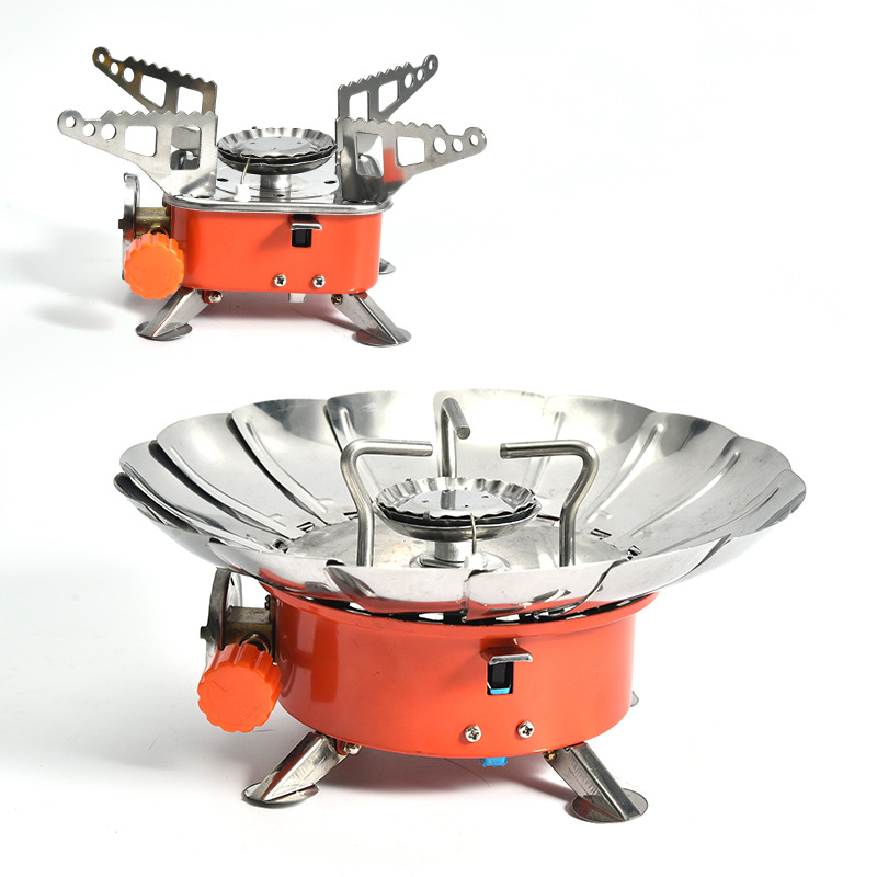 Backpack Tactical Portable Collapsible Lotus Windproof Outdoor Backpacking Gas Camping Stove