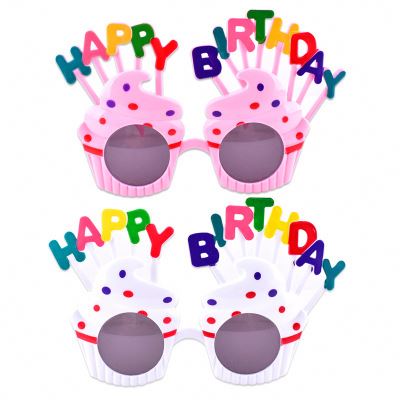 Plastic Birthday Party Glasses For Photo Booth Props Cute Cartoon Sunglasses Party Decor Supplies D514